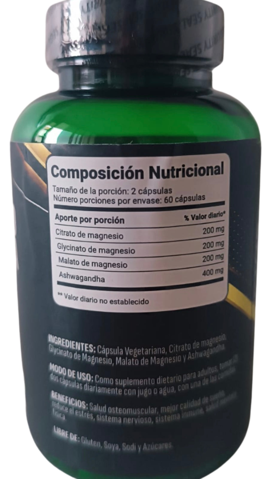 Suplemento Magnesio + Ashwagandha 600Mg Full shop colombia
